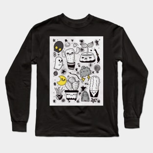 Fun Vampire Succulent Artwork Long Sleeve T-Shirt